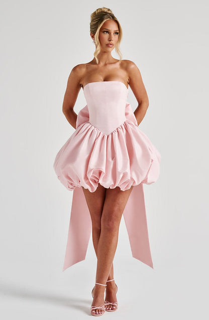 Annila | Women’s Strapless Puff Ball Mini Dress