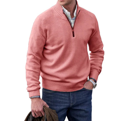 Aldin | Men’s Luxury Cashmere Zip Sweater