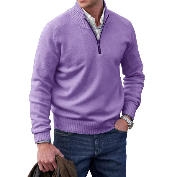 Aldin | Men’s Luxury Cashmere Zip Sweater