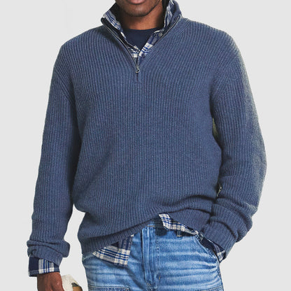 Renzl | Men’s Cashmere Zip-Neck Sweater