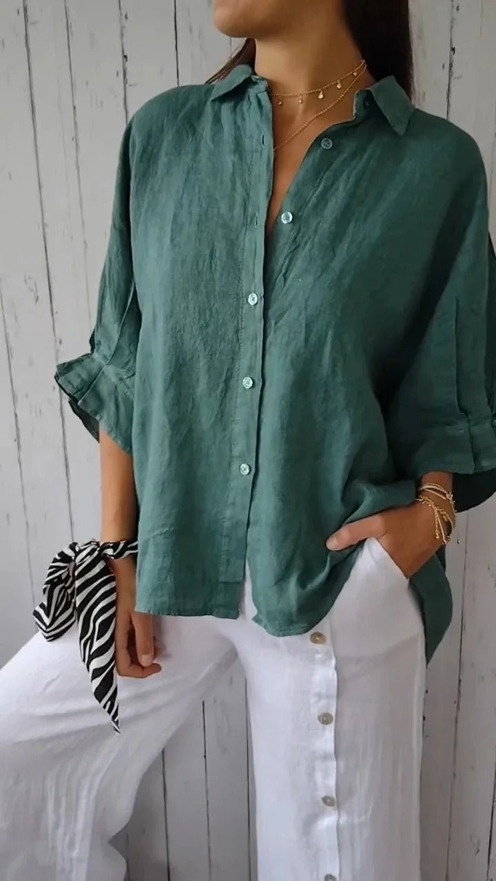 Daniela | Women’s Casual Linen-Cotton Shirt