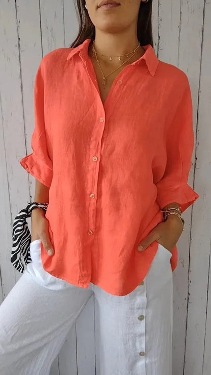 Daniela | Women’s Casual Linen-Cotton Shirt